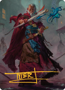 {A} Elminster Art Card (64) (Gold-Stamped Signature) [Commander Legends: Battle for Baldur's Gate Art Series][GS ACLB 064]