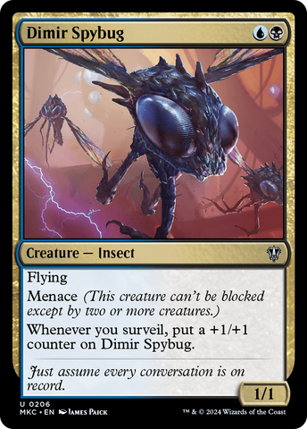 {C} Dimir Spybug [Murders at Karlov Manor Commander][MKC 206]