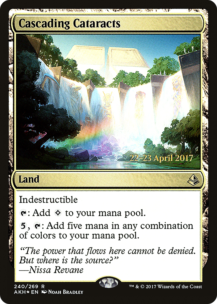 {R} Cascading Cataracts [Amonkhet Prerelease Promos][PR AKH 240]