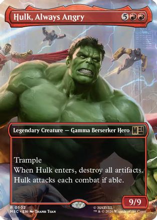Hulk, Always Angry (Borderless) [MSC 502]  Foil