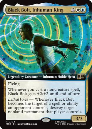 Black Bolt, Inhuman King (Extended Art) [MSC 394]  Foil
