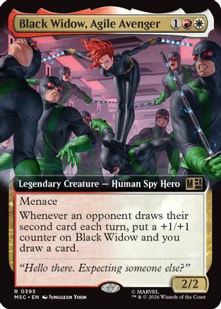 Black Widow, Agile Avenger (Extended Art) [MSC 395]  Foil