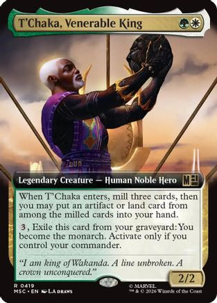 T'Chaka, Venerable King (Extended Art) [MSC 419]  Foil
