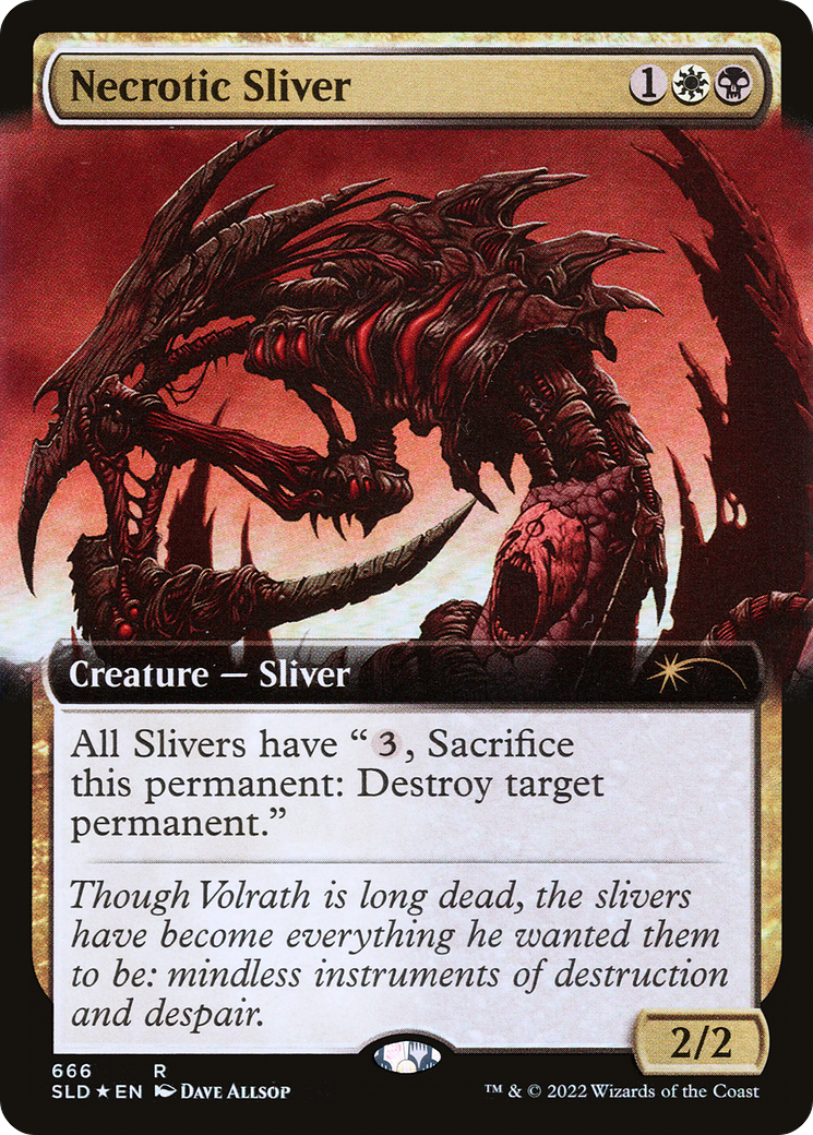 {R} Necrotic Sliver (Extended Art) [Secret Lair Drop Promos][SLD 666]