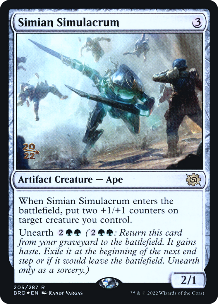 {R} Simian Simulacrum [The Brothers' War: Prerelease Promos][PR BRO 205]