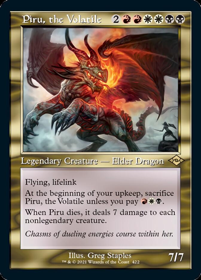 {R} Piru, the Volatile (Retro Foil Etched) [Modern Horizons 2][RF ET MH2 422]