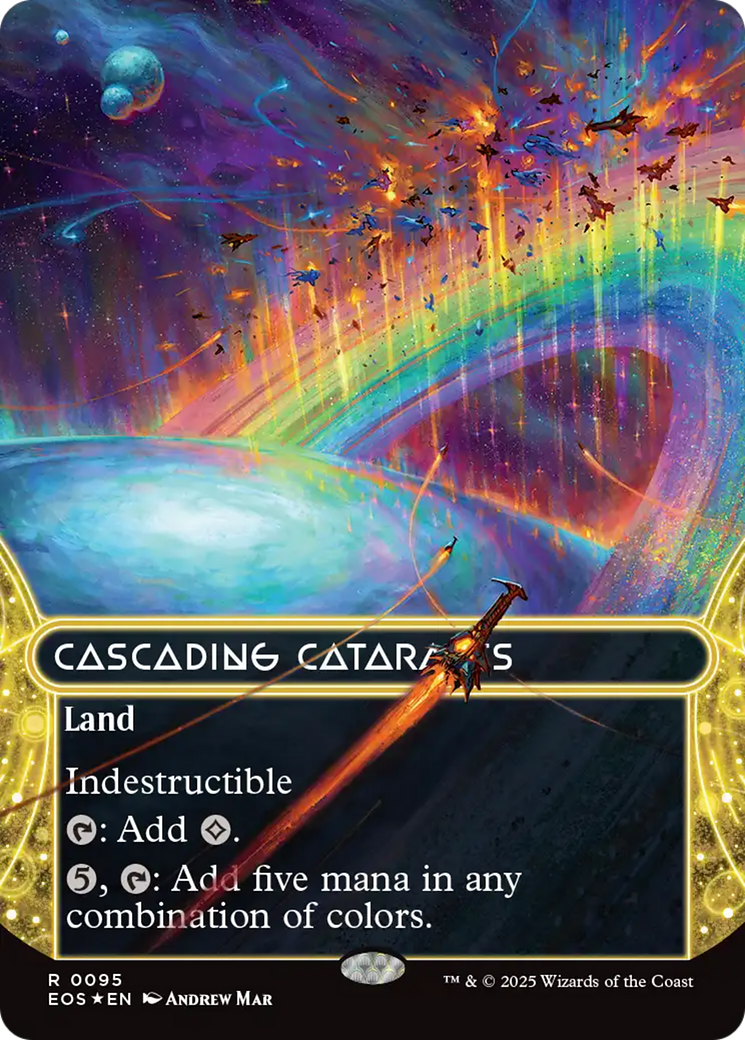 {R} Cascading Cataracts (0095) (Borderless) (Galaxy Foil) [Edge of Eternities: Stellar Sights][EOS 095]