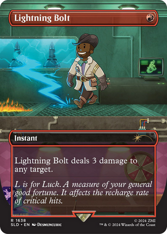 {R} Lightning Bolt (1638) (Rainbow Foil) [Secret Lair Drop Series][RBF SLD 1638]