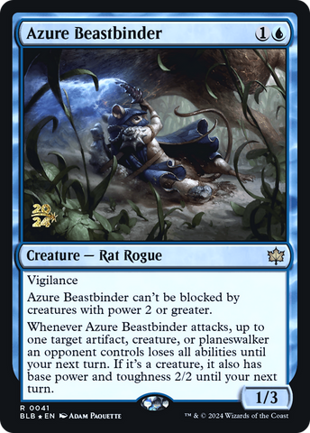 {@R} Azure Beastbinder [Bloomburrow Prerelease Promos][PR BLB 041]