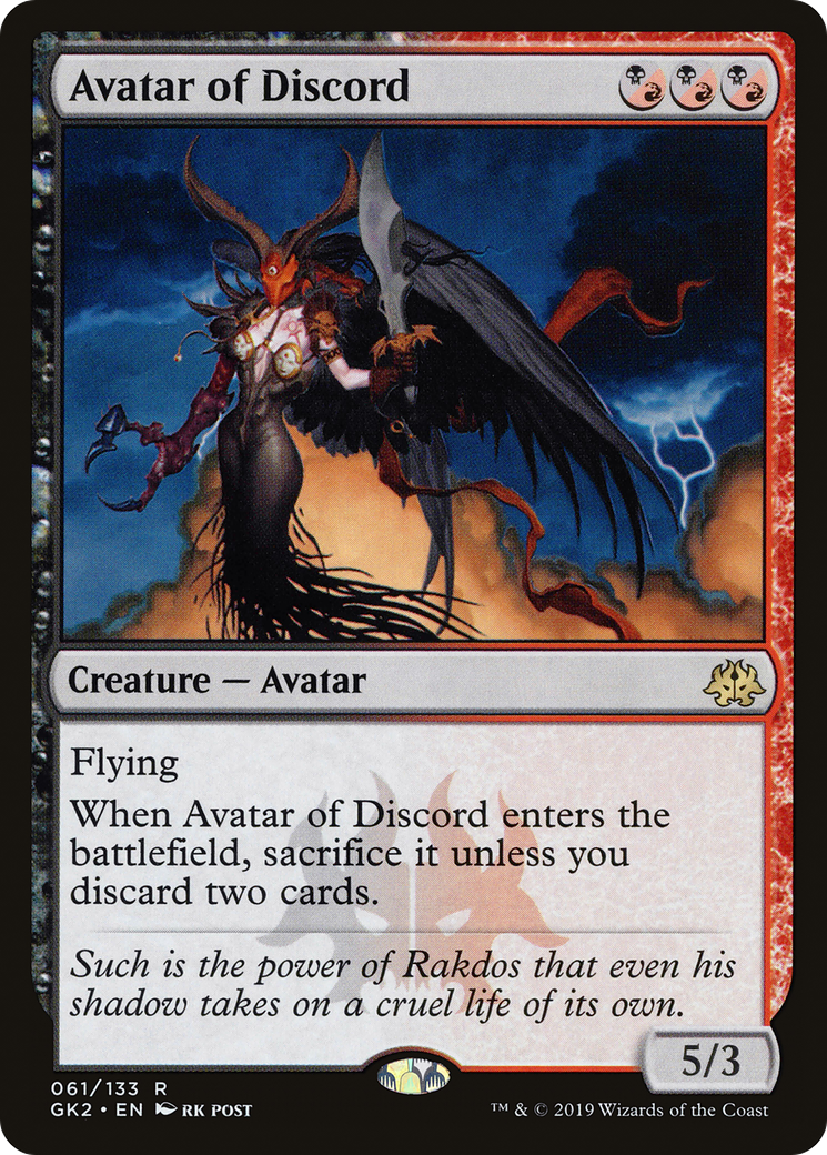 {R} Avatar of Discord [Ravnica Allegiance Guild Kit][GK2 061]