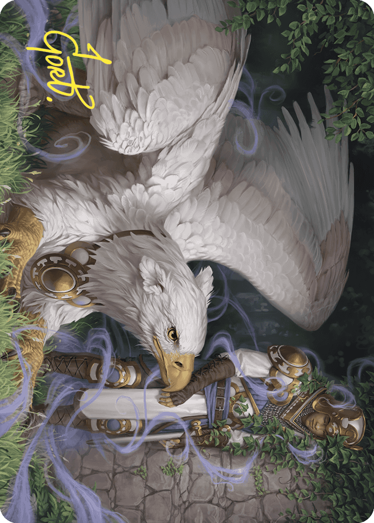 {A} Dutiful Griffin Art Card (Gold-Stamped Signature) [Wilds of Eldraine Art Series][GS AWOE 003]