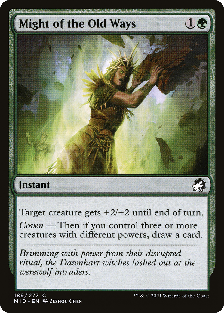 {C} Might of the Old Ways [Innistrad: Midnight Hunt][MID 189]