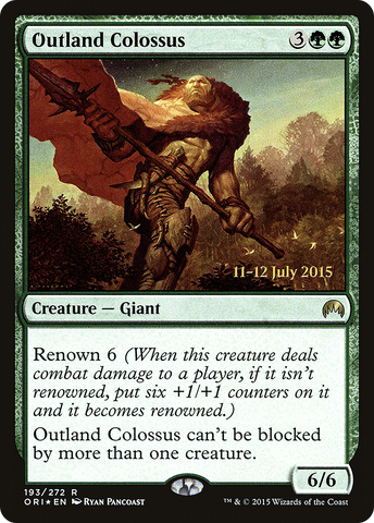 {R} Outland Colossus [Magic Origins Prerelease Promos][PR ORI 193]