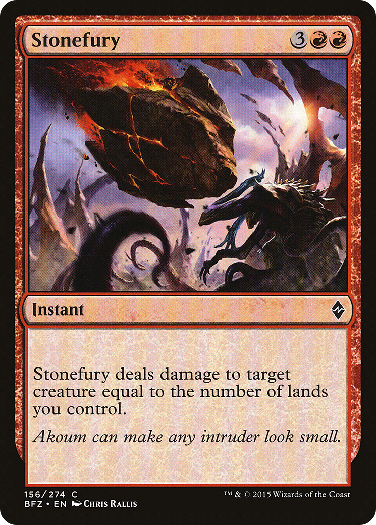 {C} Stonefury [Battle for Zendikar][BFZ 156]