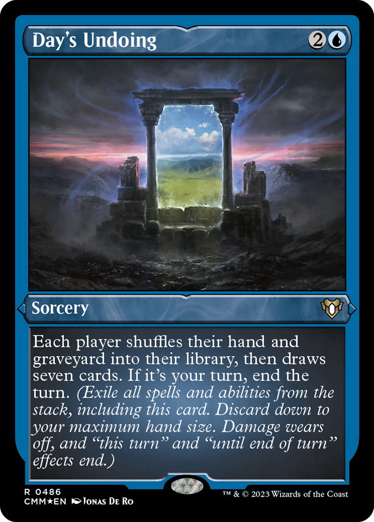 {R} Day's Undoing (Foil Etched) [Commander Masters][CMM 486]