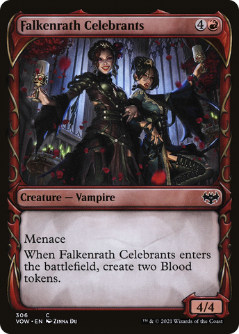 {C} Falkenrath Celebrants (Showcase Fang Frame) [Innistrad: Crimson Vow][VOW 306]