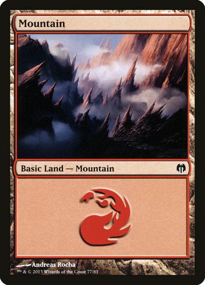 {B}[DDL 077] Mountain (77) [Duel Decks: Heroes vs. Monsters]
