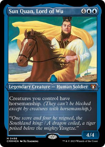{R} Sun Quan, Lord of Wu (Foil Etched) [Commander Masters][CMM 498]