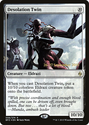 {R} Desolation Twin [Battle for Zendikar Prerelease Promos][PR BFZ 006]