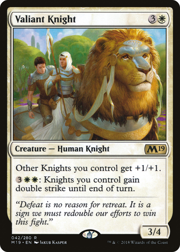 {R} Valiant Knight [Core Set 2019][M19 042] - Misty Mountain Games