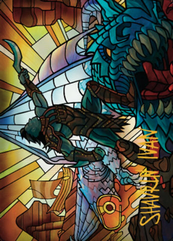 {A} Astor, Bearer of Blades Art Card (Gold-Stamped Signature) [Dominaria United Art Series][GS ADMU 068]