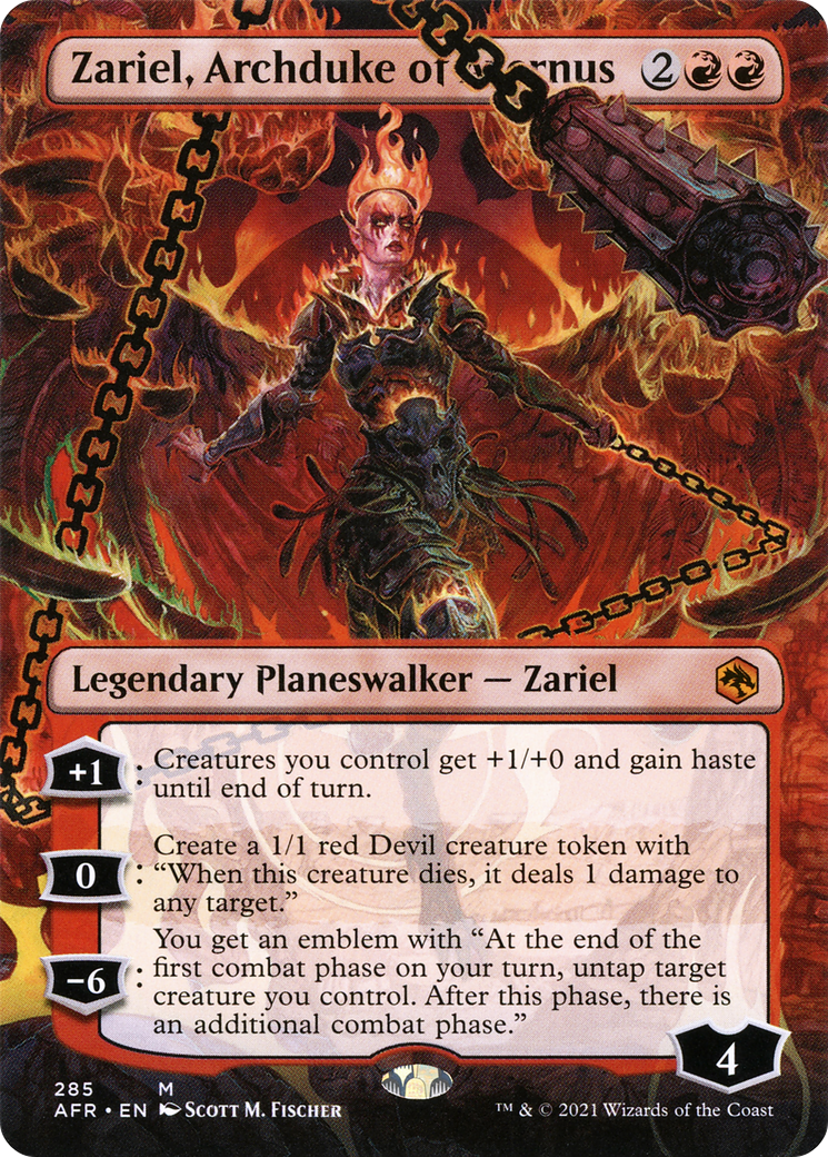 {R} Zariel, Archduke of Avernus (Borderless) [Dungeons & Dragons: Adventures in the Forgotten Realms][AFR 285]
