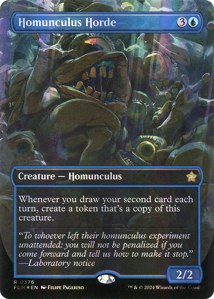 {@R} Homunculus Horde (Borderless) (Mana Foil) [Foundations][FDN 376]