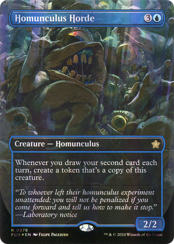 {@R} Homunculus Horde (Borderless) (Mana Foil) [Foundations][FDN 376]