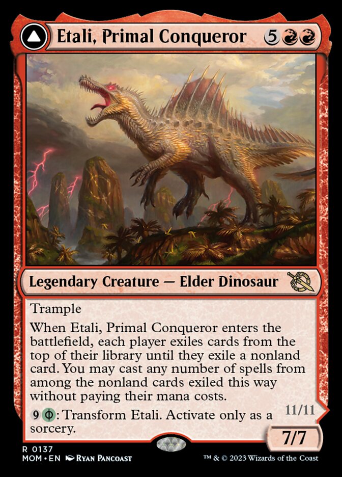 {R} Etali, Primal Conqueror // Etali, Primal Sickness [March of the Machine][MOM 137]