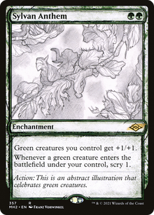 {R} Sylvan Anthem (Sketch) [Modern Horizons 2][MH2 357]