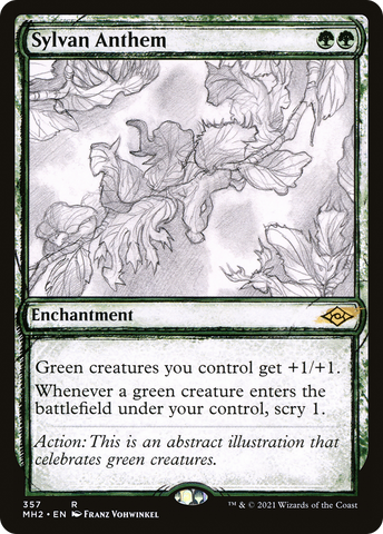 {R} Sylvan Anthem (Sketch) [Modern Horizons 2][MH2 357]