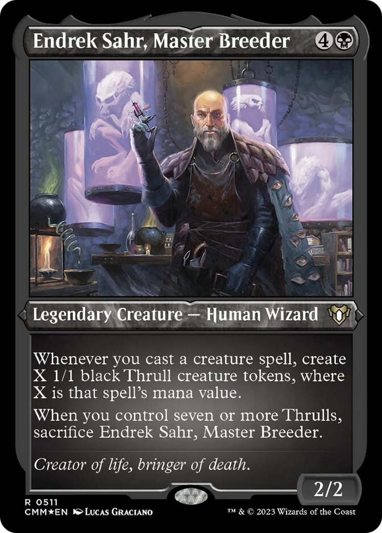 {R} Endrek Sahr, Master Breeder (Foil Etched) [Commander Masters][CMM 511]