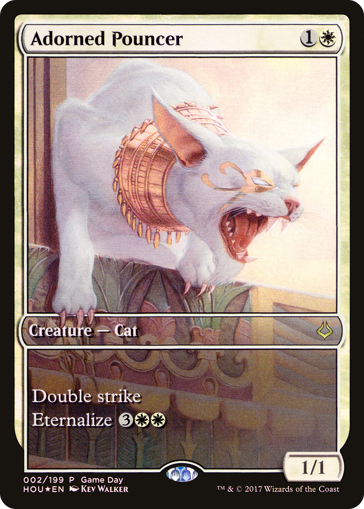 {R} Adorned Pouncer (Game Day) [Hour of Devastation Promos][PA HOU 002]
