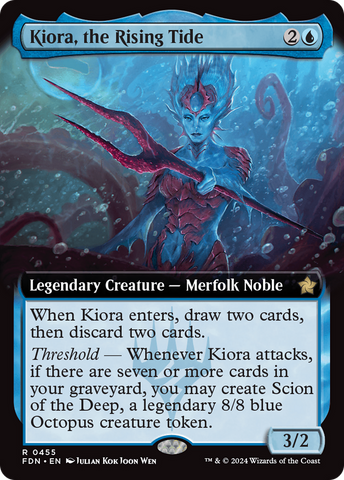 {@R} Kiora, the Rising Tide (Extended Art) [Foundations][FDN 455]
