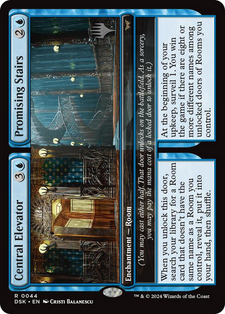 {@R} Central Elevator // Promising Stairs [Duskmourn: House of Horror Promos][PP DSK 044]