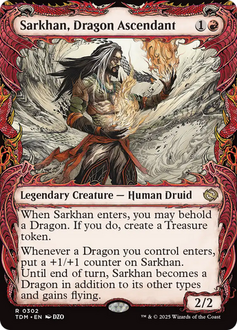{@R} Sarkhan, Dragon Ascendant (0302) (Showcase) [Tarkir: Dragonstorm][TDM 302]