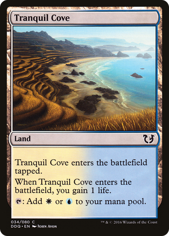 {C} Tranquil Cove [Duel Decks: Blessed vs. Cursed][DDQ 034]