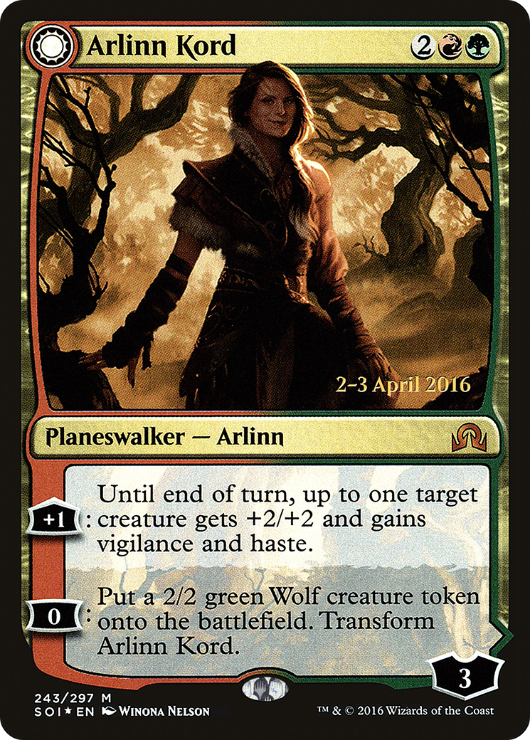 {R} Arlinn Kord // Arlinn, Embraced by the Moon [Shadows over Innistrad Prerelease Promos][PR SOI 243] - Misty Mountain Games