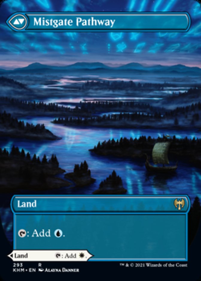 {R} Hengegate Pathway // Mistgate Pathway (Borderless Alternate Art) [Kaldheim][KHM 293]