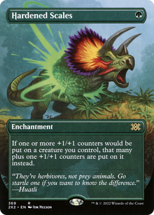 {R} Hardened Scales (Borderless Alternate Art) [Double Masters 2022][2X2 369]