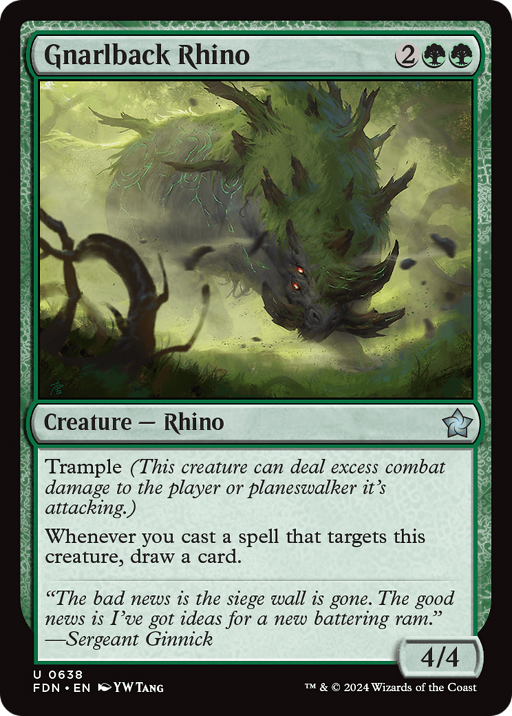 {@C} Gnarlback Rhino [Foundations][FDN 638]