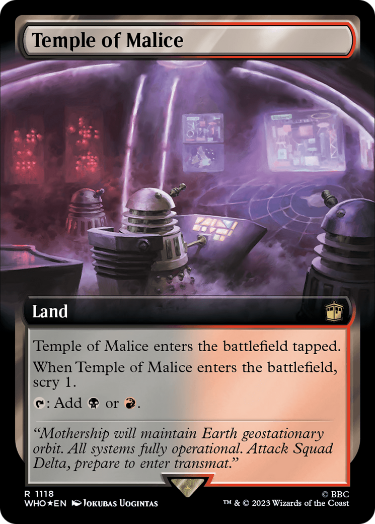 {R} Temple of Malice (Extended Art) (Surge Foil) [Doctor Who][WHO 1118]