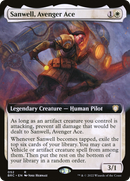 {R} Sanwell, Avenger Ace (Extended Art) [The Brothers' War Commander][BRC 052]