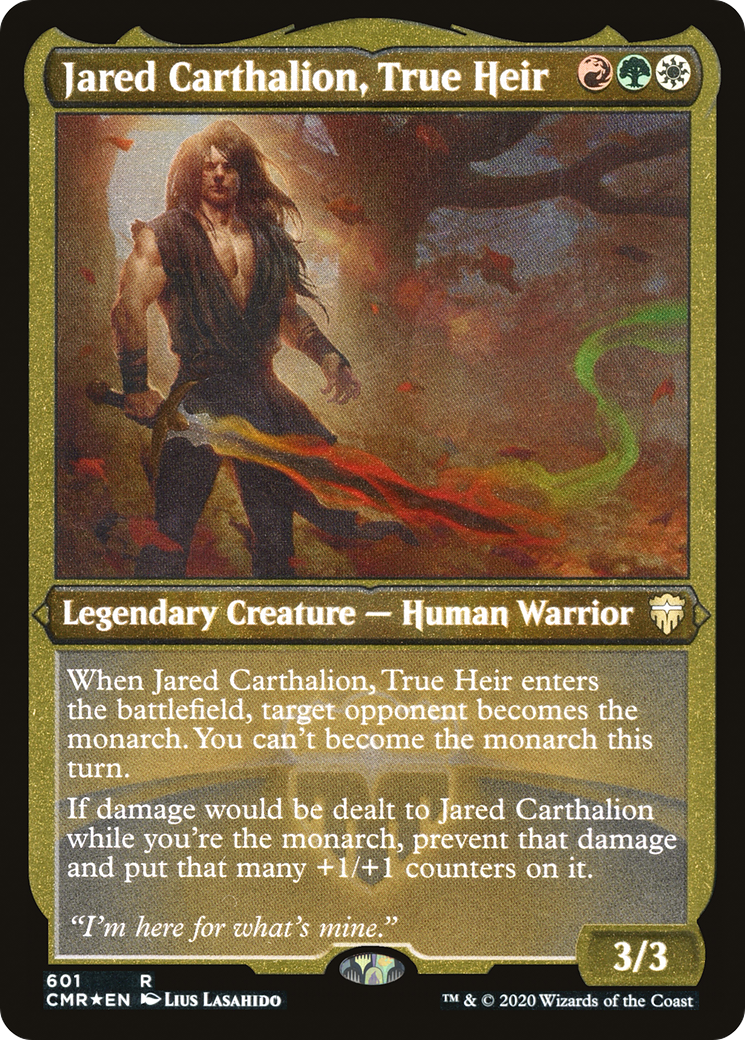 {R} Jared Carthalion, True Heir (Etched) [Commander Legends][CMR 601]