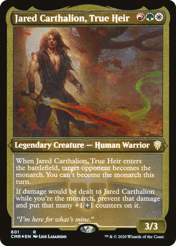 {R} Jared Carthalion, True Heir (Etched) [Commander Legends][CMR 601]