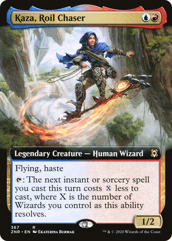 {R} Kaza, Roil Chaser (Extended Art) [Zendikar Rising][ZNR 367]