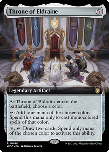 {R} Throne of Eldraine (Extended Art) [Wilds of Eldraine Commander][WOC 040]