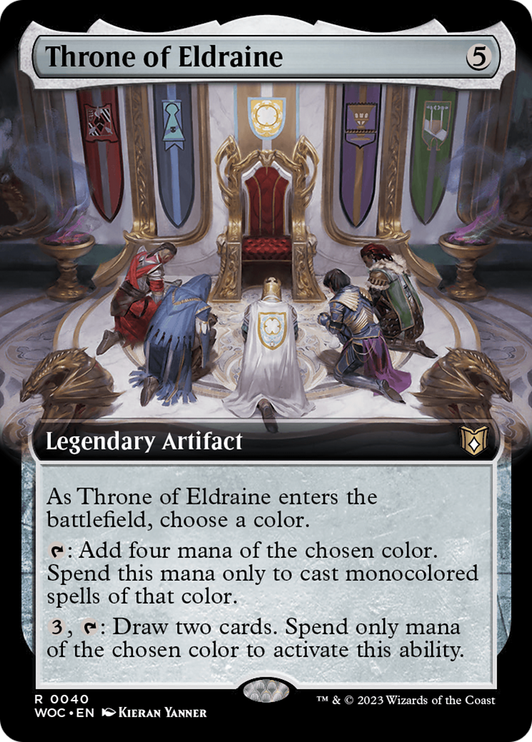 {R} Throne of Eldraine (Extended Art) [Wilds of Eldraine Commander][WOC 040]