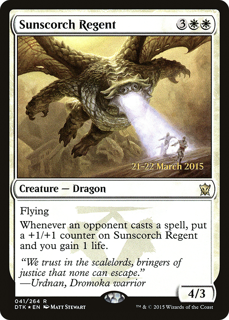 {R} Sunscorch Regent [Dragons of Tarkir Prerelease Promos][PR DTK 041] - Misty Mountain Games