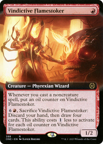 {R} Vindictive Flamestoker (Extended Art) [Phyrexia: All Will Be One][ONE 388]